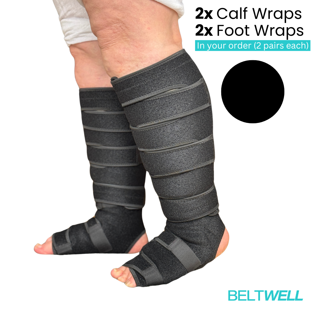 The Compression System For The Feet & Calves (2 pack Each) | BLACK