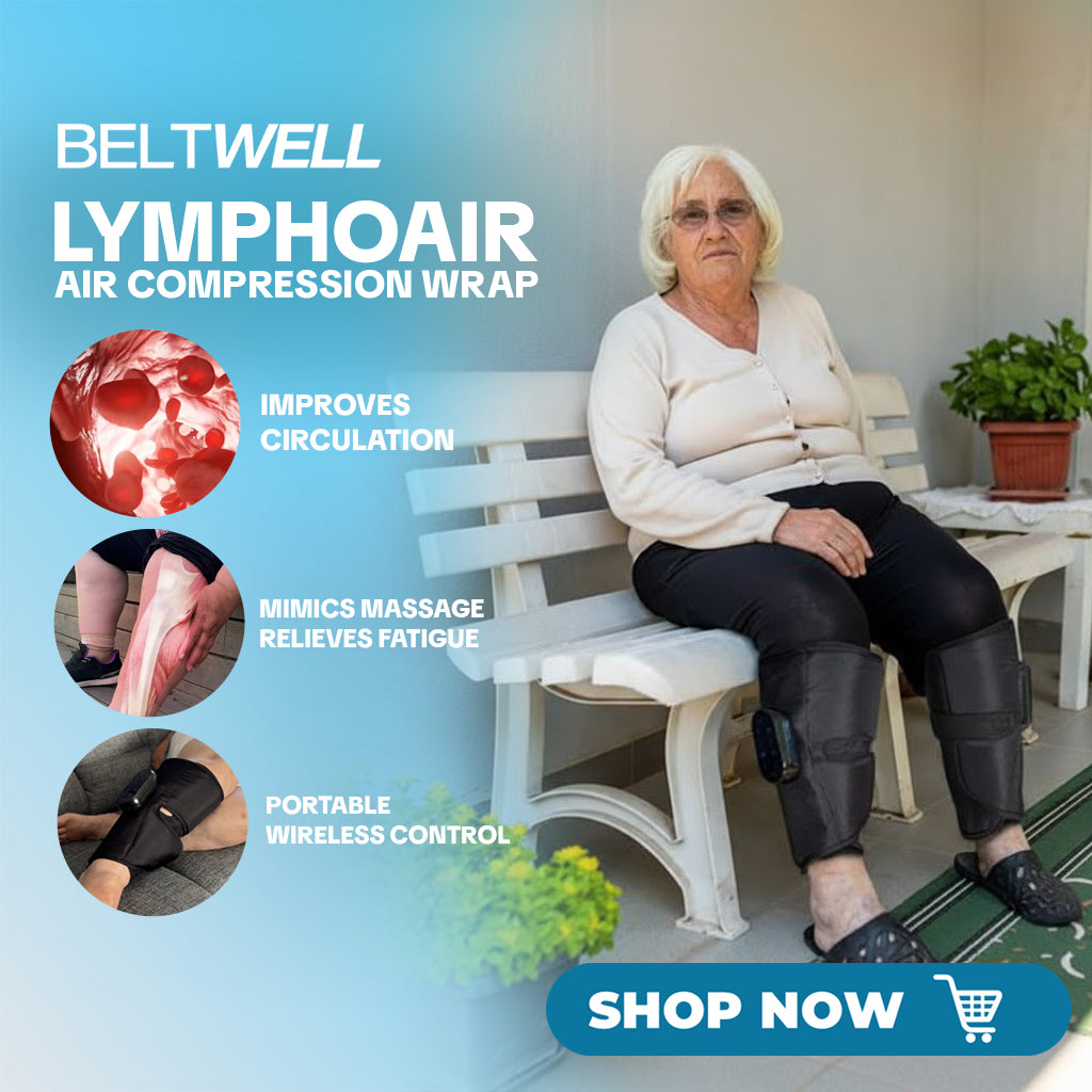 LymphoAir™ The New Air Compression Calf Wraps 2.0 | EMS, Heat, & Wireless & Rechargeable