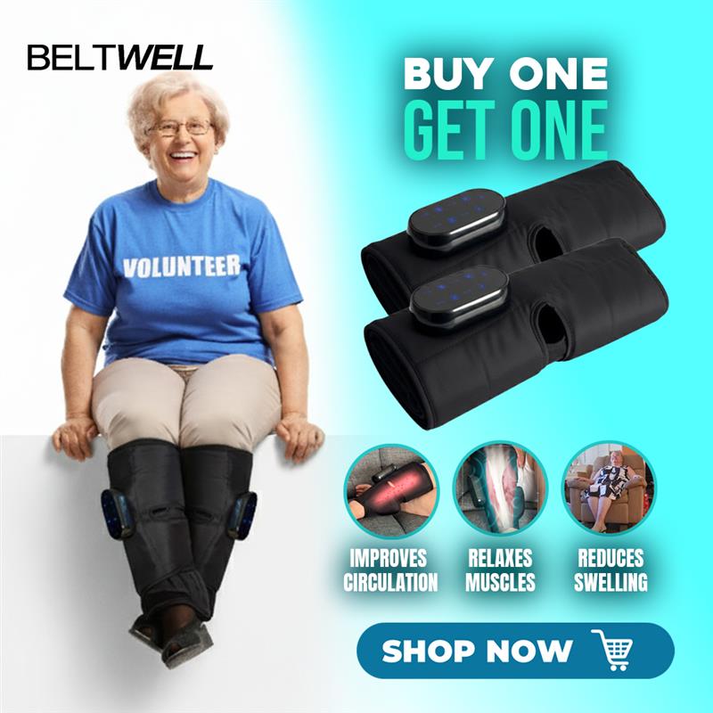 LymphoAir™ The New Air Compression Calf Wraps 2.0 | EMS, Heat, & Wireless & Rechargeable