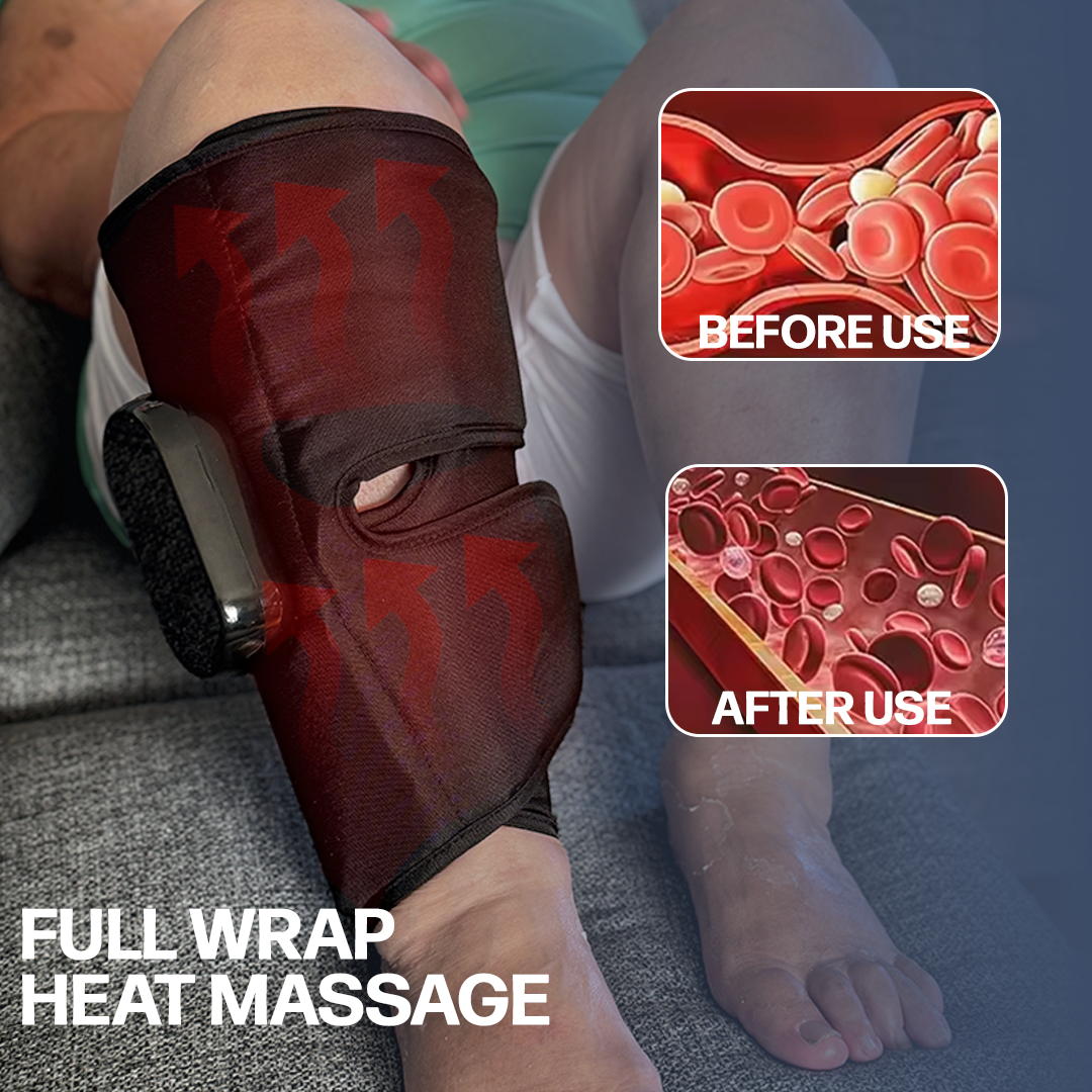 LymphoAir™ The New Air Compression Calf Wraps 2.0 | EMS, Heat, & Wireless & Rechargeable