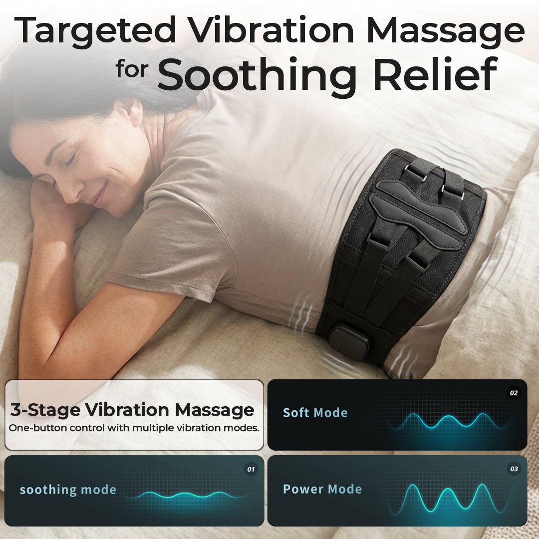 Lumboheat™ Heated Rechargeable & Cordless Lower Back Brace With Massage