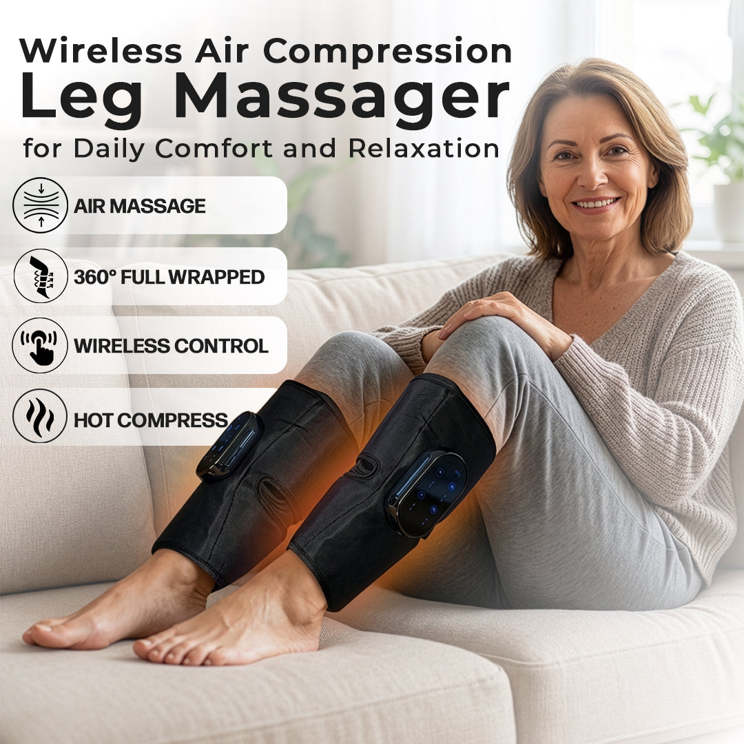 LymfoAir™ Air Compression Massager 2.0 | EMS, Heat, & Wireless & Rechargeable