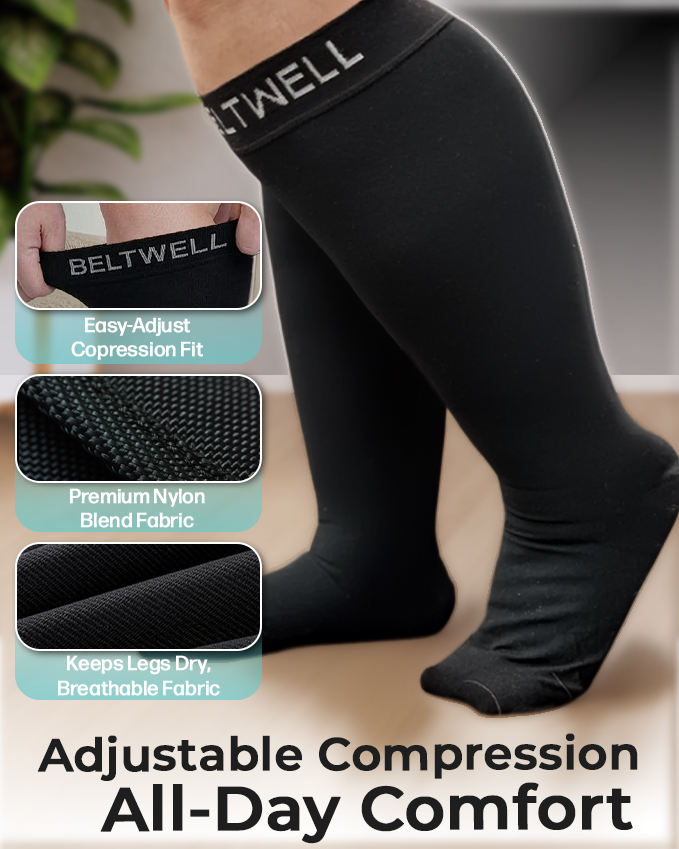Beltwell® - Wide Compression Socks 20-30 mmhg