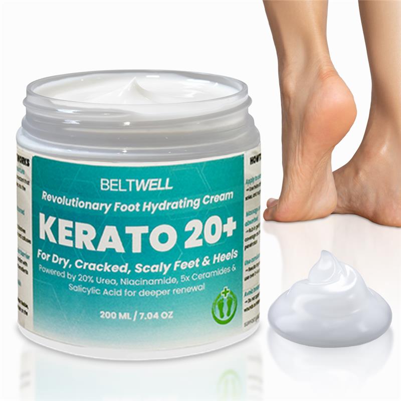 Kerato20+™ Urea 20% Intense Foot Hydrating Cream For Swollen, Dry, & Cracked Feet, Non-Greasy